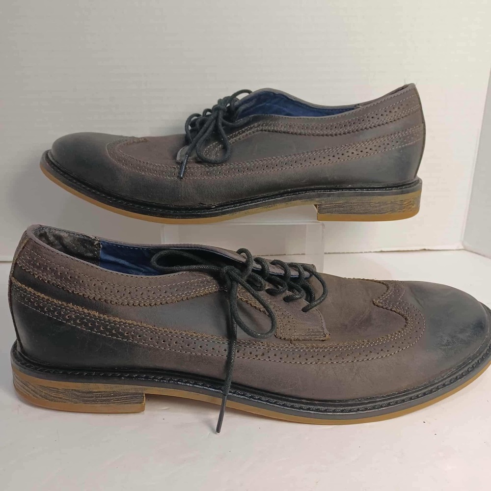 Mark Nason‎ Skechers Mens Leather Wingtip Oxford Dress Shoes Size 10.5 Casual*